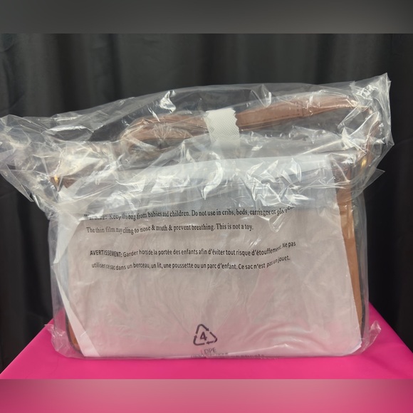 Nicole Miller Brown Logo Rose Gold Hardware Shoulder/Crossbody Bag Purse.    NWT - Picture 6 of 8